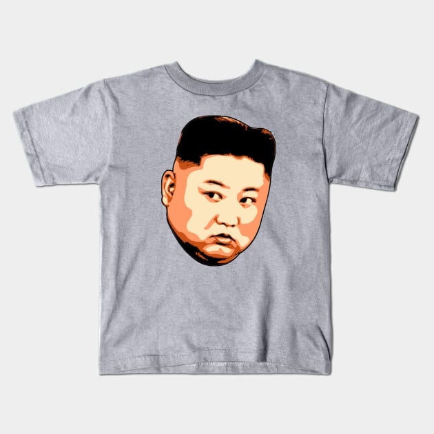 Kim Jong Un Kids T-Shirt by mursyidinejad